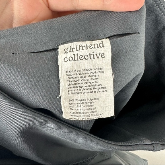 Girlfriend Collective Gray Cropped Atgletic Athleisure Leggings Size Medium - Picture 4 of 5